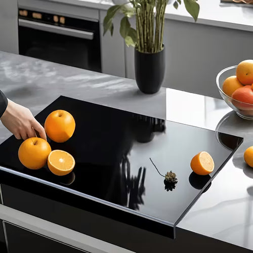 1pc Large Black High-Tenacity Cutting Board